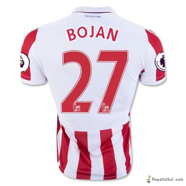 Camiseta Stoke City Replica Primera Ropa Bojan 2016/17 Rojo